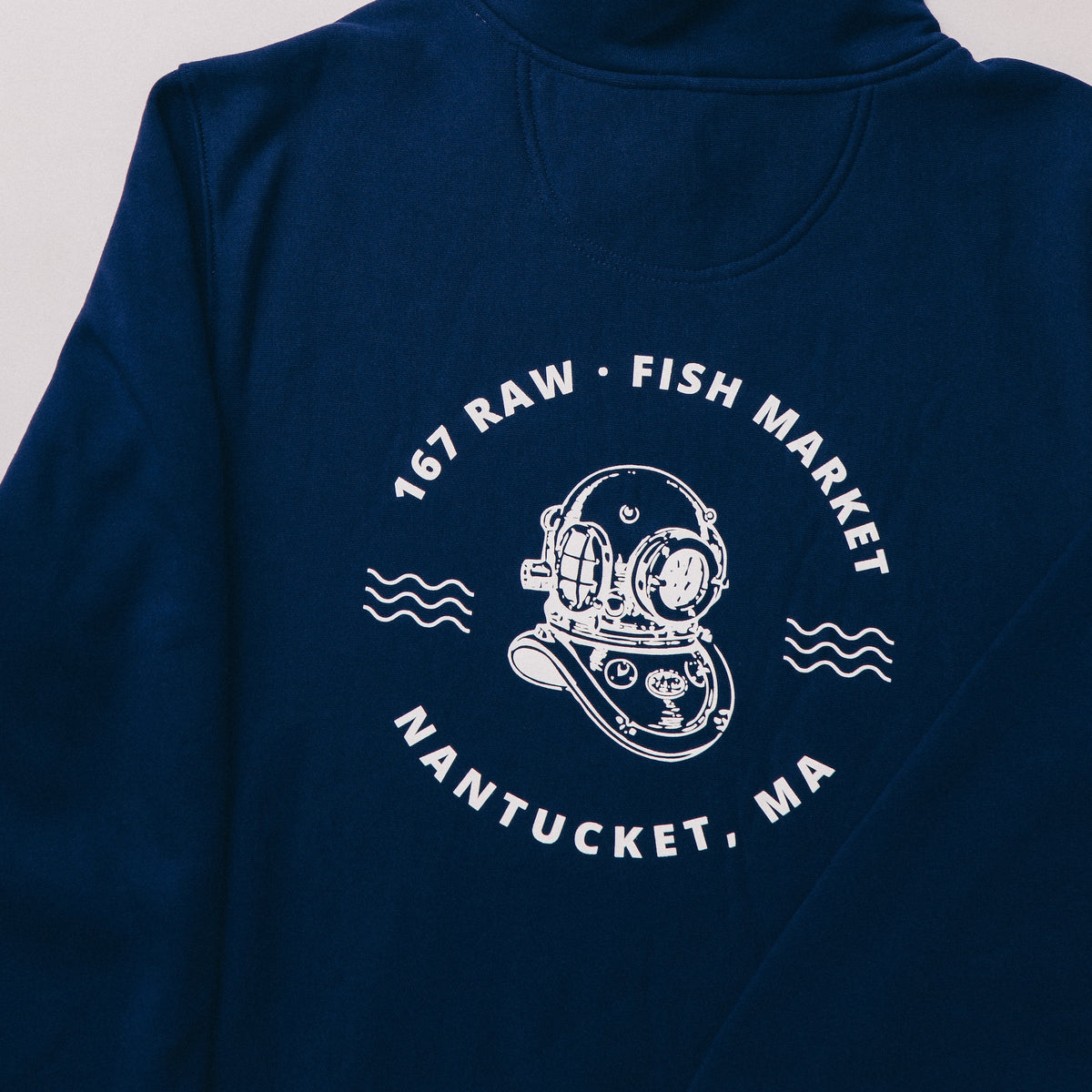 167 FISH MARKET HOODED SWEATSHIRT - NAVY BLUE