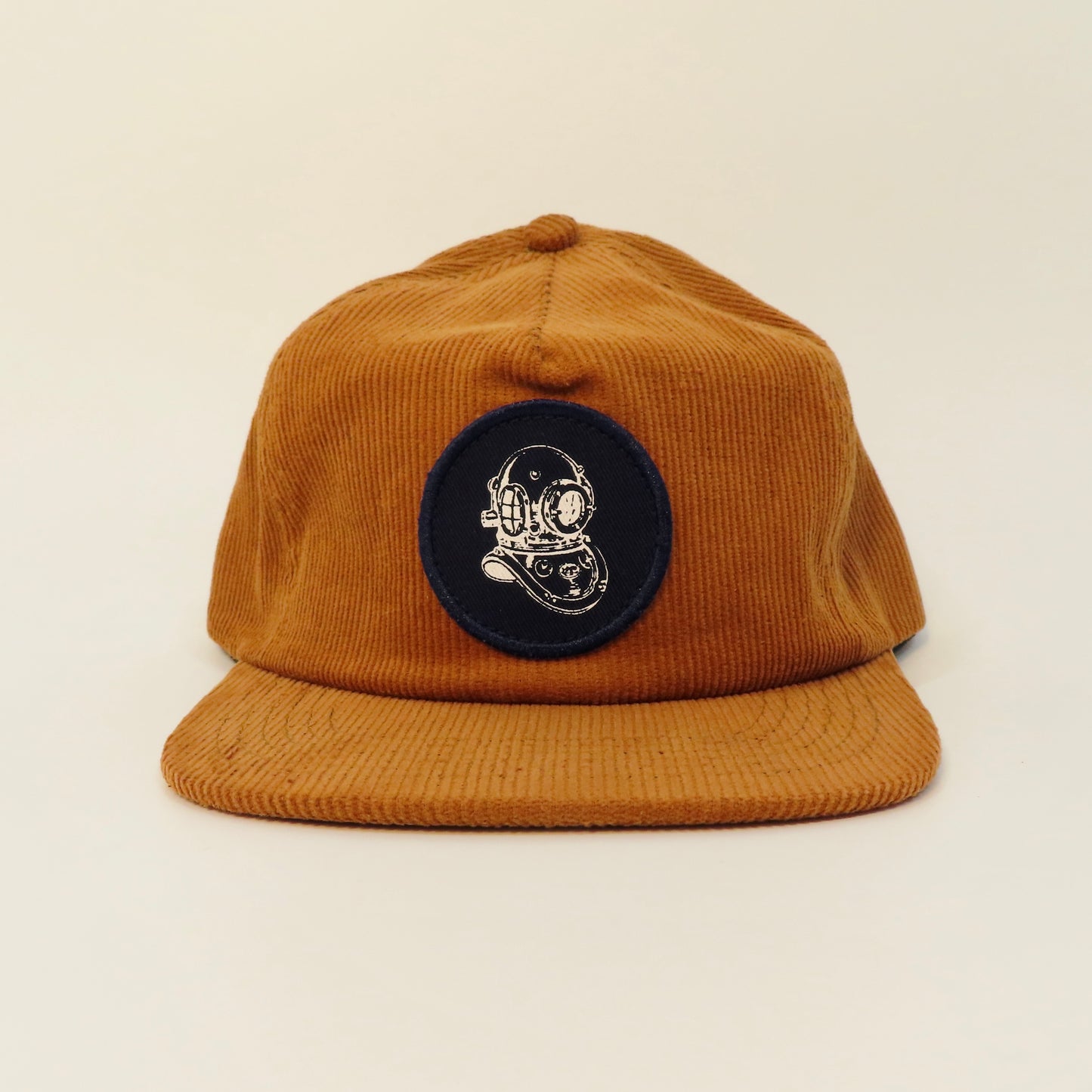 CORDUROY FLAT BRIM HAT - BROWN