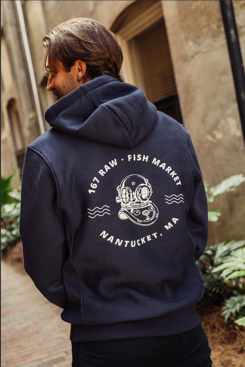 HOODED SWEATSHIRT - NAVY BLUE