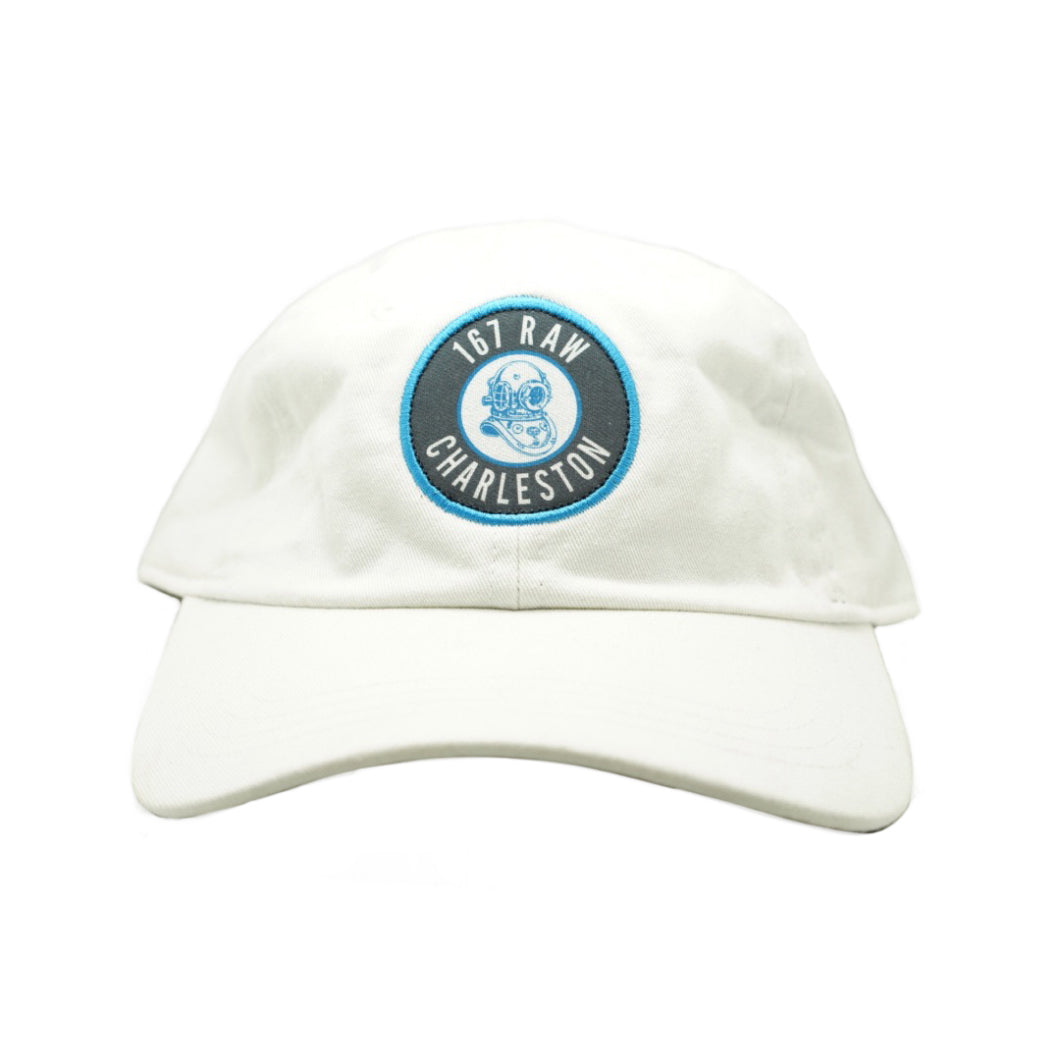 COTTON HAT WITH PATCH - WHITE